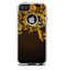 The Gold Floral Vector Pattern on Black Skin For The iPhone 5-5s Otterbox Commuter Case