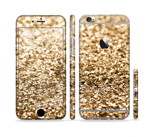 The Gold Glimmer V2 Sectioned Skin Series for the Apple iPhone 6s Plus
