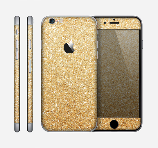 The Gold Glitter Ultra Metallic Skin for the Apple iPhone 6