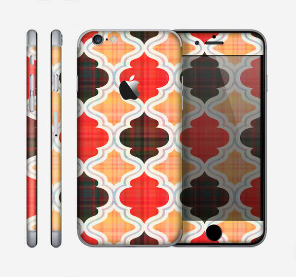 The Gold & Red Abstract Seamless Pattern V5 Skin for the Apple iPhone 6