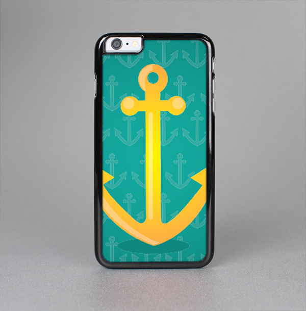 The Gold Stretched Anchor with Green Background Skin-Sert Case for the Apple iPhone 6 Plus