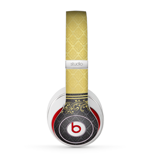 The Gold and Black Luxury Pattern Skin for the Beats by Dre Studio (2013+ Version) Headphones