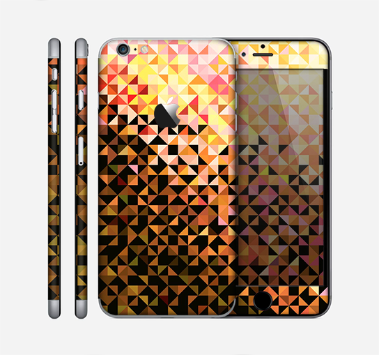 The Golden Abstract Tiled Skin for the Apple iPhone 6 Plus
