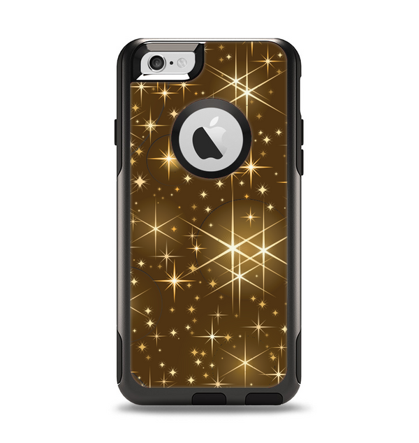 The Golden Glowing Stars Apple iPhone 6 Otterbox Commuter Case Skin Set
