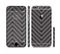 The Gray & Black Sketch Chevron Sectioned Skin Series for the Apple iPhone 6