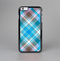 The Gray & Bright Blue Plaid Layered Pattern V5 Skin-Sert for the Apple iPhone 6 Plus Skin-Sert Case