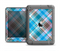 The Gray & Bright Blue Plaid Layered Pattern V5 Apple iPad Air LifeProof Nuud Case Skin Set