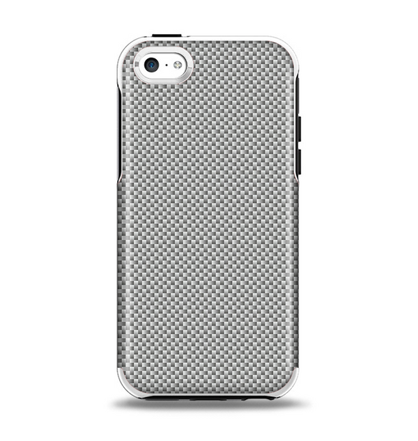 The Gray Carbon FIber Pattern Apple iPhone 5c Otterbox Symmetry Case Skin Set