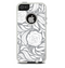 The Gray Floral Pattern V3 Skin For The iPhone 5-5s Otterbox Commuter Case