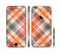 The Gray & Orange Plaid Layered Pattern V5 Sectioned Skin Series for the Apple iPhone 6