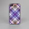 The Gray & Purple Plaid Layered Pattern V5 Skin-Sert for the Apple iPhone 4-4s Skin-Sert Case