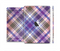 The Gray & Purple Plaid Layered Pattern V5 Skin Set for the Apple iPad Mini 4