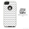 The Gray & White Chevron Skin For The iPhone 4-4s or 5-5s Otterbox Commuter Case