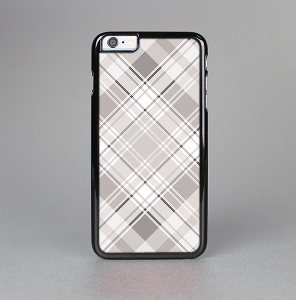 The Gray & White Plaid Layered Pattern V5 Skin-Sert for the Apple iPhone 6 Skin-Sert Case