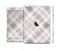 The Gray & White Plaid Layered Pattern V5 Skin Set for the Apple iPad Mini 4