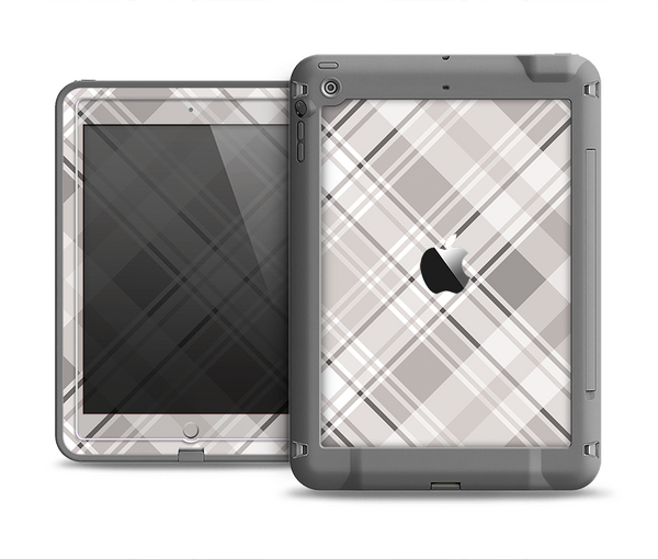 The Gray & White Plaid Layered Pattern V5 Apple iPad Air LifeProof Fre Case Skin Set
