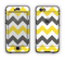 The Gray & Yellow Chevron Pattern Apple iPhone 6 Plus LifeProof Nuud Case Skin Set