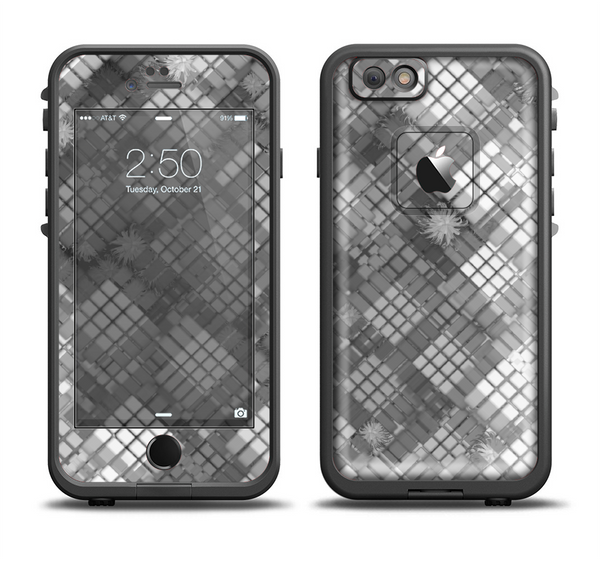 The Grayscale Layer Checkered Pattern Apple iPhone 6/6s LifeProof Fre Case Skin Set
