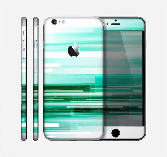 The Green Abstract Vector HD Lines Skin for the Apple iPhone 6 Plus