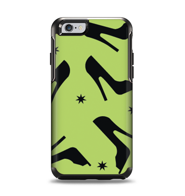 The Green & Black High-Heel Pattern V12 Apple iPhone 6 Otterbox Symmetry Case Skin Set