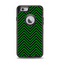 The Green & Black Sharp Chevron Pattern Apple iPhone 6 Otterbox Defender Case Skin Set