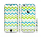 The Green & Blue Leveled Chevron Pattern Sectioned Skin Series for the Apple iPhone 6