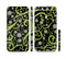 The Green Floral Swirls on Black Sectioned Skin Series for the Apple iPhone 6 Plus