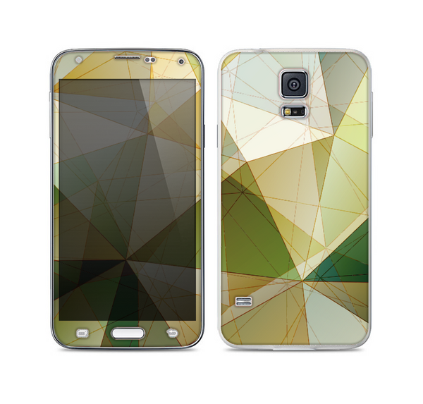 The Green Geometric Gradient Pattern Skin For the Samsung Galaxy S5