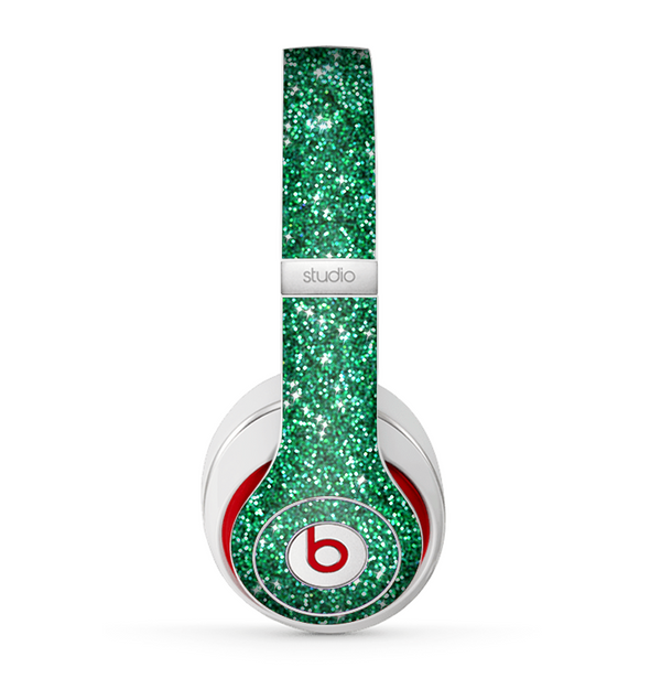 The Green Glitter Print Skin for the Beats by Dre Studio (2013+ Version) Headphones