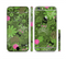 The Green Retro Floral and Skulls Sectioned Skin Series for the Apple iPhone 6 Plus
