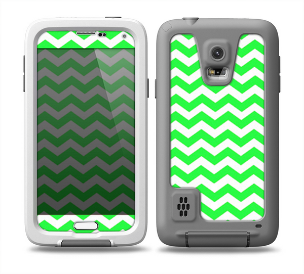 The Green & White Chevron Pattern Skin Samsung Galaxy S5 frē LifeProof Case