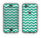 The Green & White Chevron Pattern V2 Apple iPhone 6 Plus LifeProof Nuud Case Skin Set