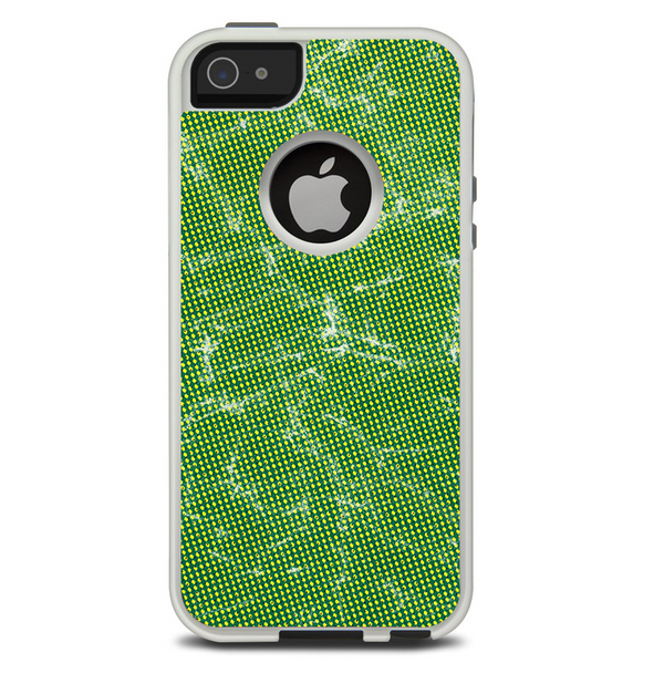 The Green & Yellow Mesh Skin For The iPhone 5-5s Otterbox Commuter Case
