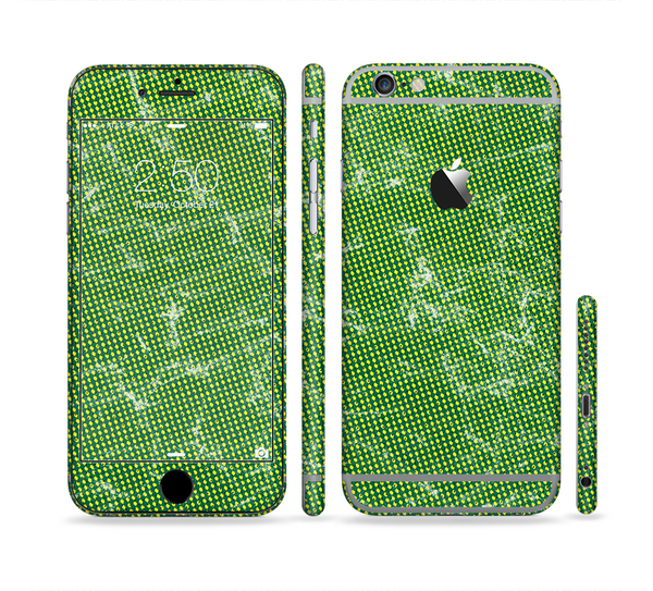The Green & Yellow Mesh Sectioned Skin Series for the Apple iPhone 6