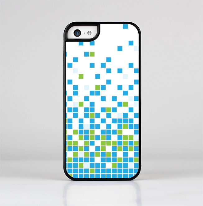 The Green and Blue Mosaic Pattern Skin-Sert for the Apple iPhone 5c Skin-Sert Case