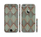 The Green and Brown Diamond Pattern Sectioned Skin Series for the Apple iPhone 6