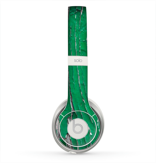 The Green layer on White Aged Wood  Skin for the Beats by Dre Solo 2 Headphones
