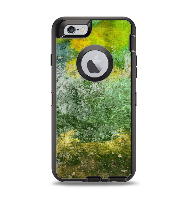The Grunge Green & Yellow Surface Apple iPhone 6 Otterbox Defender Case Skin Set