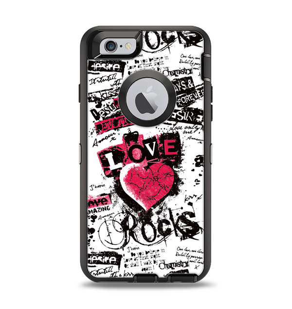 The Grunge Love Rocks Apple iPhone 6 Otterbox Defender Case Skin Set