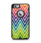 The Grunge Vibrant Green and Neon Chevron Pattern Apple iPhone 6 Otterbox Defender Case Skin Set