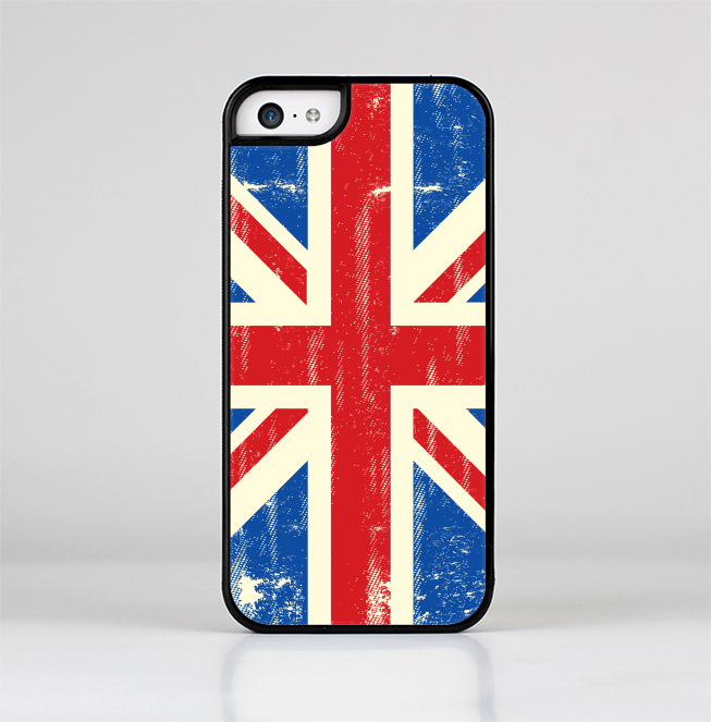 The Grunge Vintage Textured London England Flag Skin-Sert for the Apple iPhone 5c Skin-Sert Case