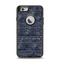 The Grungy Dark Blue Brick Wall Apple iPhone 6 Otterbox Defender Case Skin Set