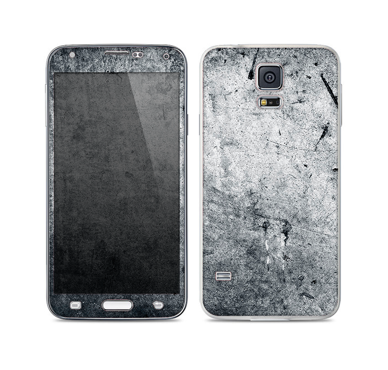 The Grungy Gray Textured Surface Skin For the Samsung Galaxy S5