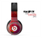 The Grungy Red Abstract Paint Skin for the Beats by Dre Pro Headphones
