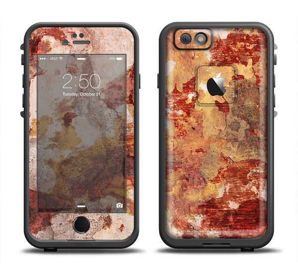 The Grungy Red Panel V3 Apple iPhone 6/6s LifeProof Fre Case Skin Set