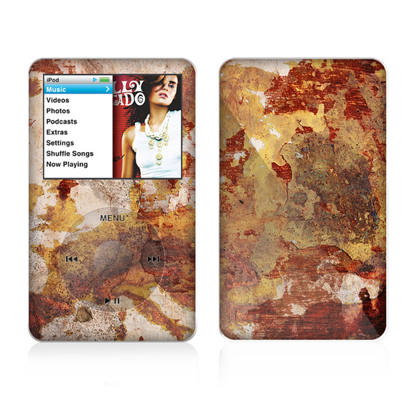 The Grungy Red Panel V3 Skin For The Apple iPod Classic