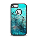 The Grungy Teal Surface V3 Apple iPhone 5-5s Otterbox Defender Case Skin Set
