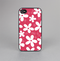 The Hanging White Vector Floral Over Red Skin-Sert for the Apple iPhone 4-4s Skin-Sert Case