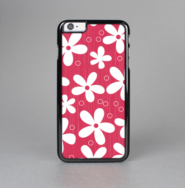 The Hanging White Vector Floral Over Red Skin-Sert for the Apple iPhone 6 Skin-Sert Case