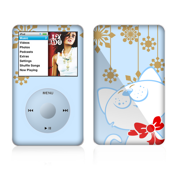 The Happy Winter Cartoon Cat Skin For The Apple iPod Classic